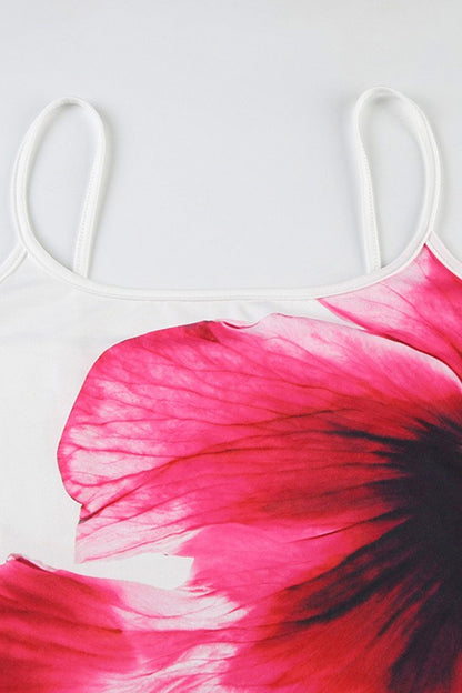 Floral Backless A line Cami Dress