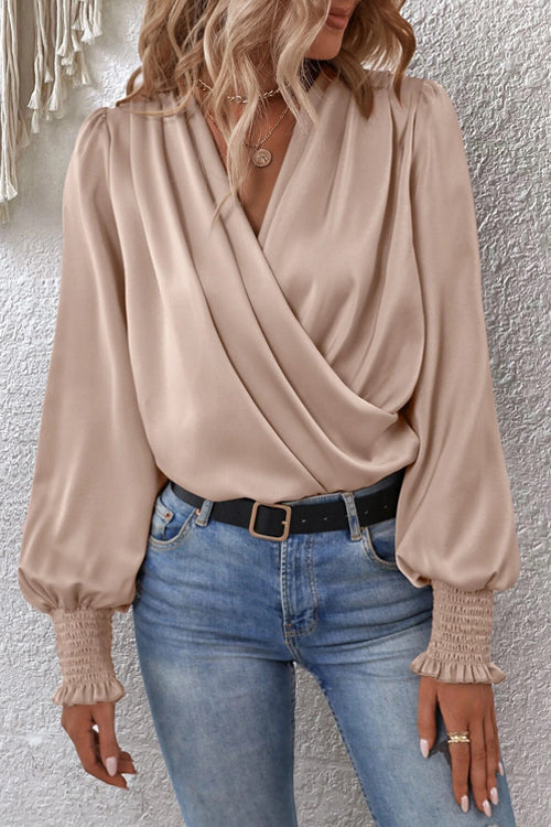 Always With Love Wrap Smocked Top - 4 Colors