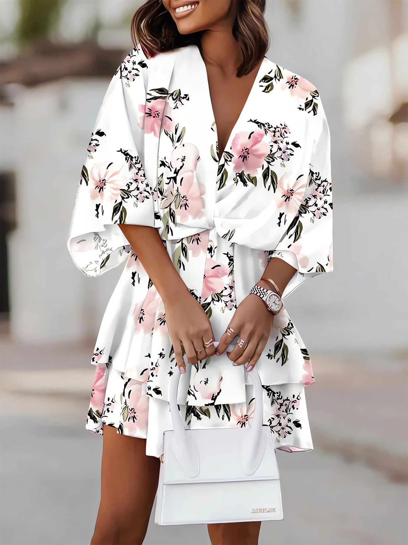 Loose V-Neck Dress