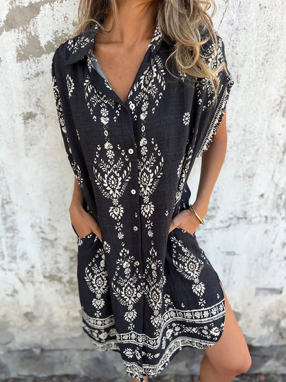 Cotton Linen Pocket Dress
