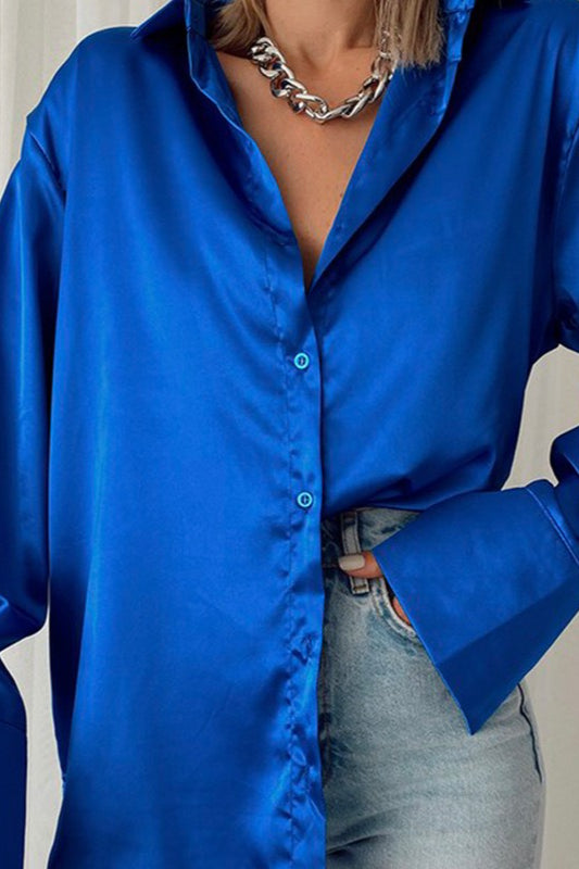 Lace Leather Panel Sheer  Long Sleeve Chic Blouse
