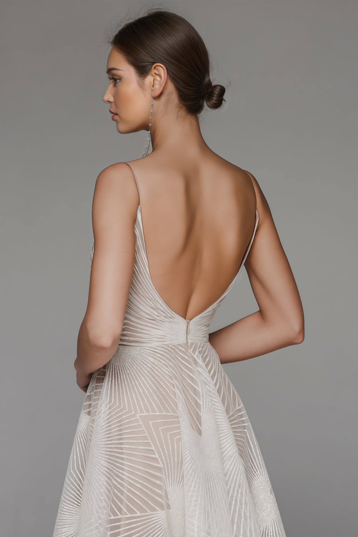 Fagra Strapless Embroidered Midi Dress