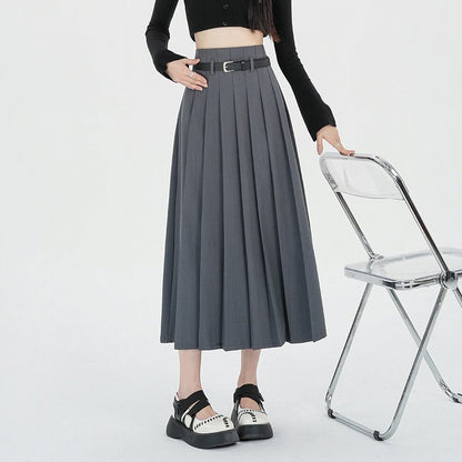Casual Pleated Skirt