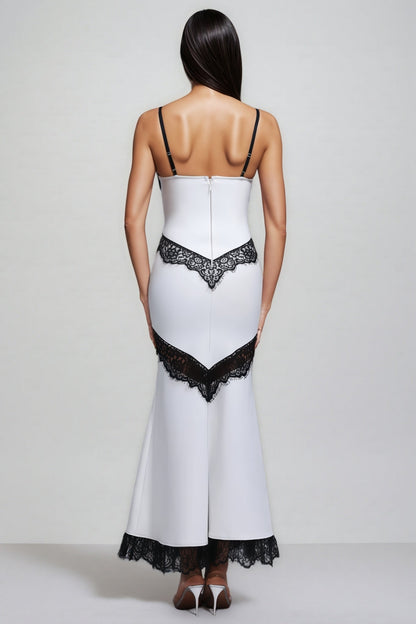 Naom Sleeveless Black Lace Maxi Dress