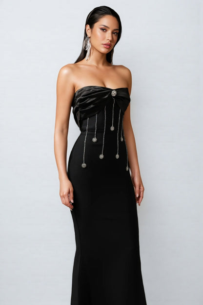 Wanda Sleeveless Diamond Bandage Maxi Dress