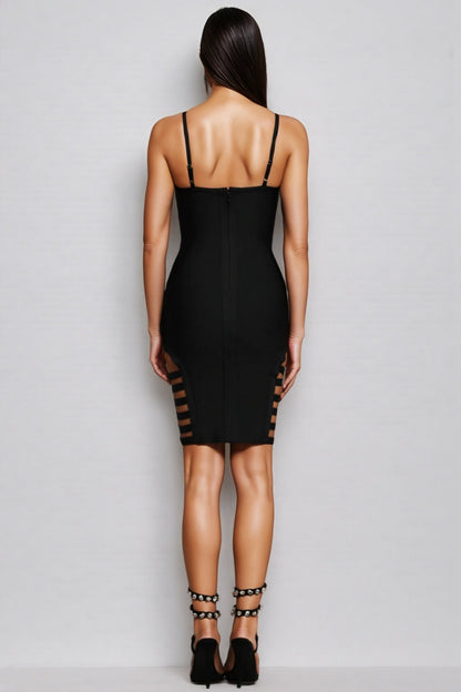 Briart Sleeveless Hollow Out Bandage Midi Dress