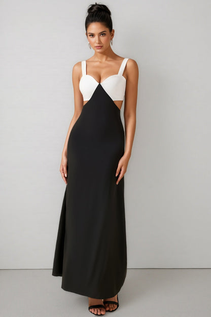 Garin Square Neck Cut-Out Midi Dress
