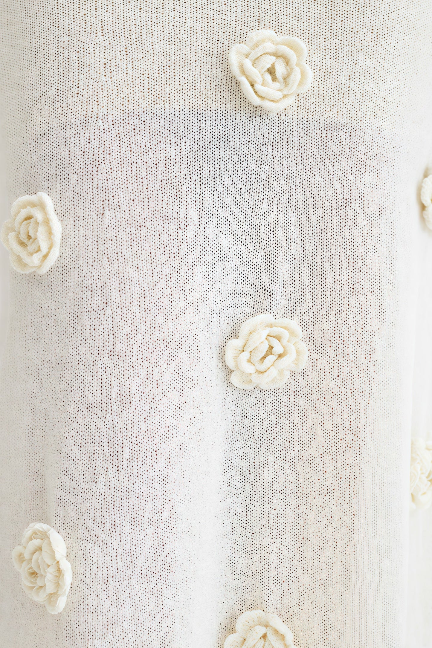 Barbara Off Shoulder Knit Rose Maxi Dress