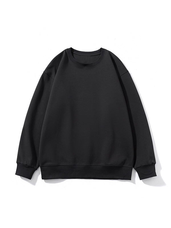 Men’s Solid Color Comfort Cotton Crew Neck Sweatshirt