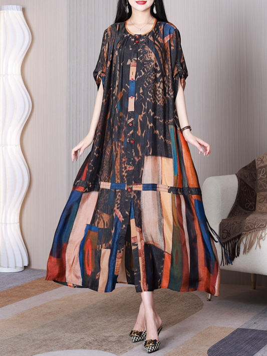 Let Her Go Round Neck A-line Dress