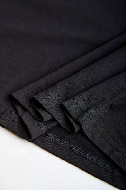 Black Teddy Bear Embroidered T-Shirt
