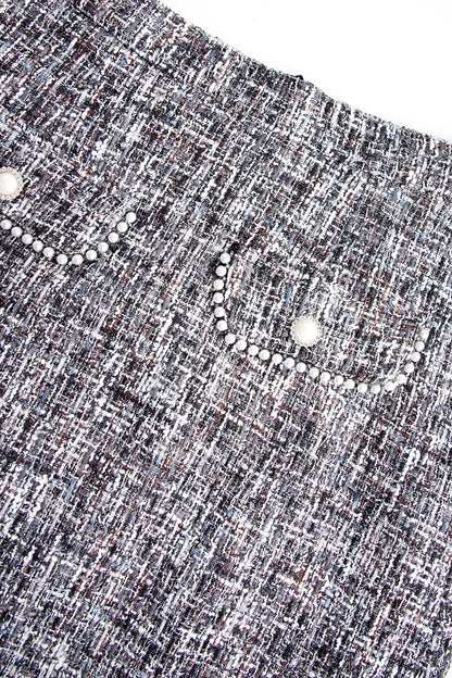 Black Fake Pocket Skirt