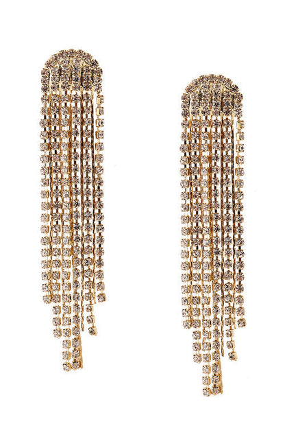 Crystal Tassel Hanging Earrings