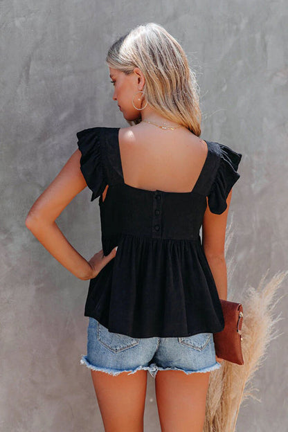 Just Be Yourself Cotton Babydoll Sleeveless Top - 3 Colors