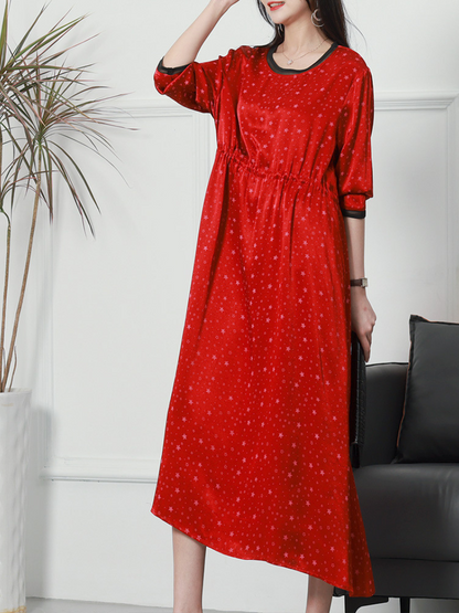 Petite Round Neck A-line Dress