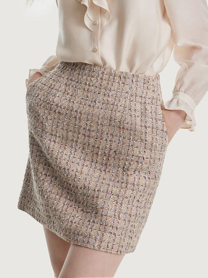 A-line Tweed Mini Skirt