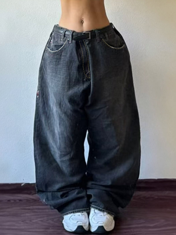 American Style Washed Casual And Loose Boyfriend Jeans