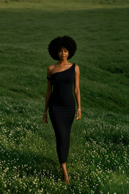 Bardot Rolled Hem Party Dress