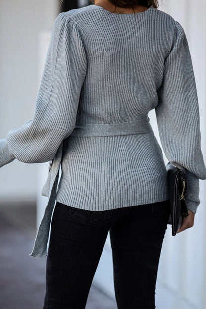 Dressed To Chill Long Sleeve Wrap Sweater - 2 Colors