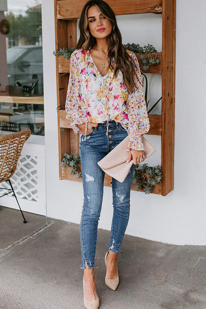 Desert Days Sheer Floral Print Top