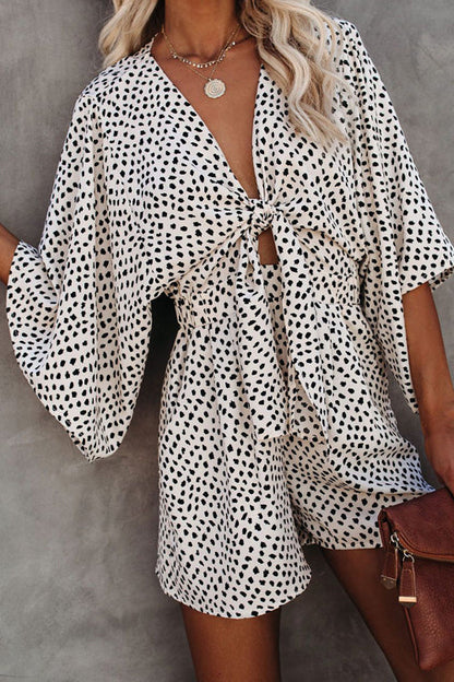 In The Moment Short Sleeve Printed Romper - 2 Colors