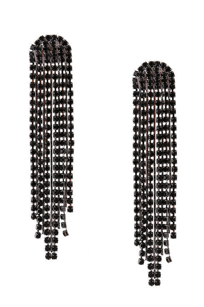 Crystal Tassel Hanging Earrings