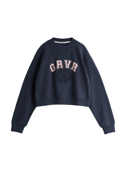 Contrast Color Letter Print Oversized Hoodie