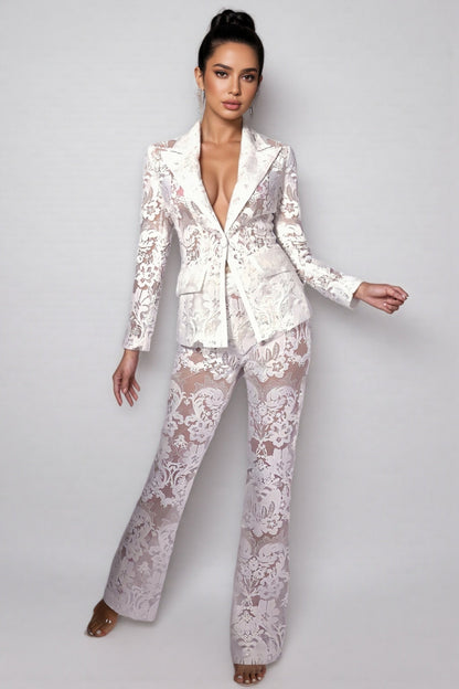Lian Sequin Lace Blazer Set