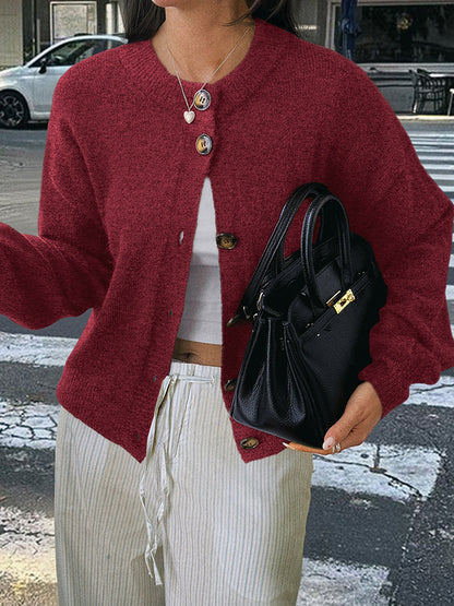 Casual Minimalist Button Cardigan
