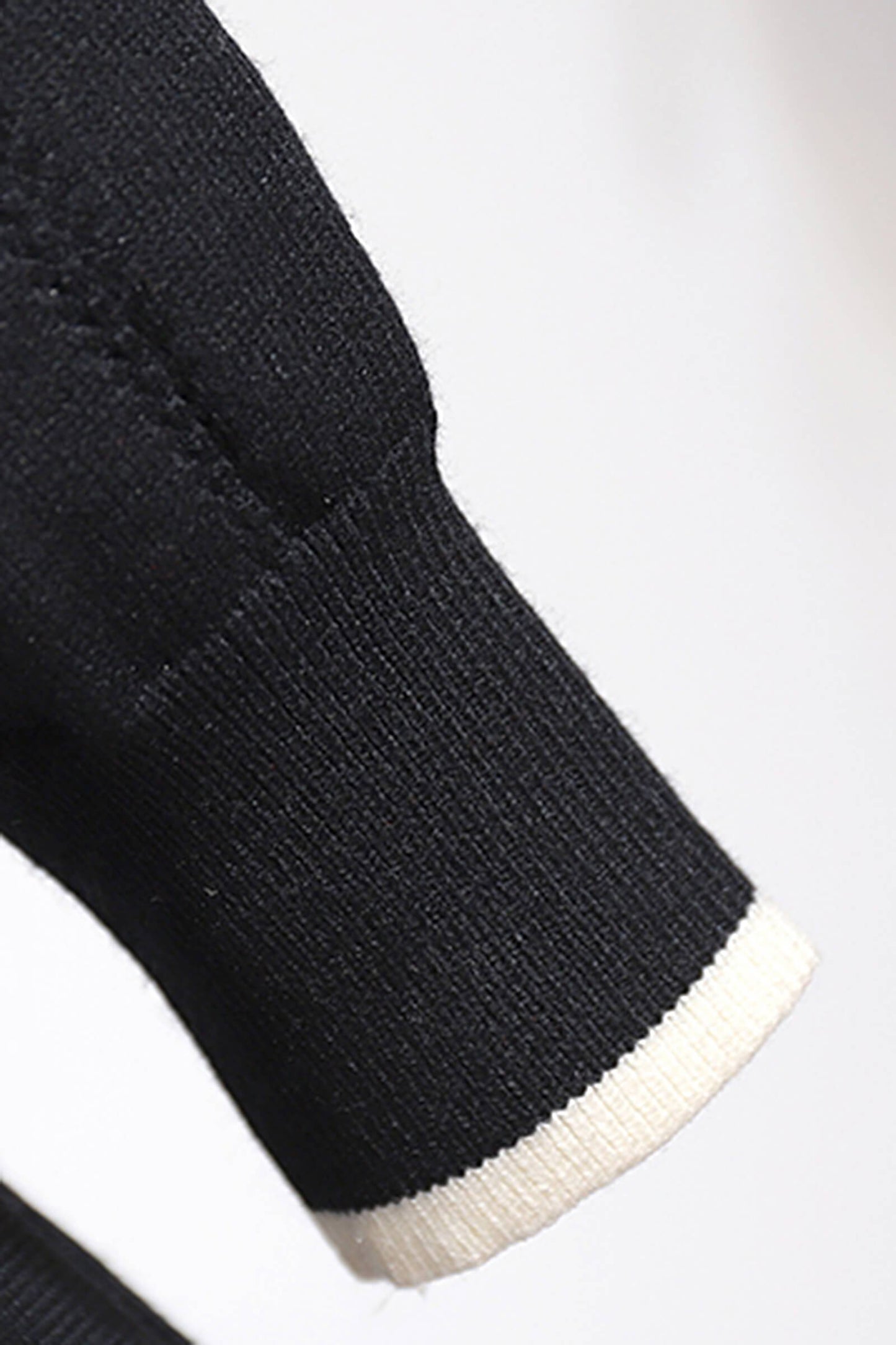 Black V Lace-Trim Cardigan