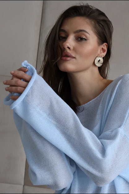 Lightweight Hollow Knit Sweater