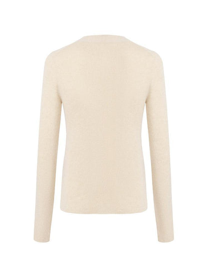 Beige Seamless Cashmere Cardigan