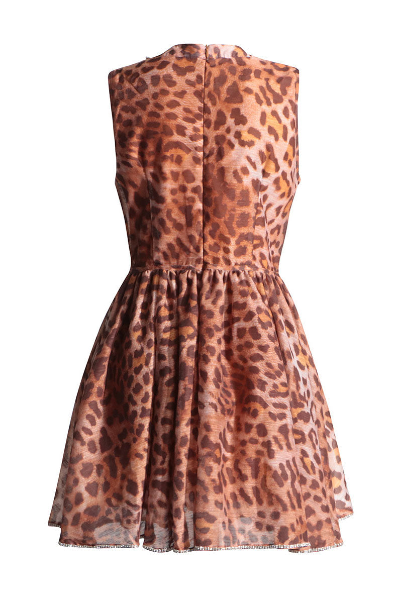Ana Chic Printed Halterneck Midi Dress with Corset Statement Occasion Edit