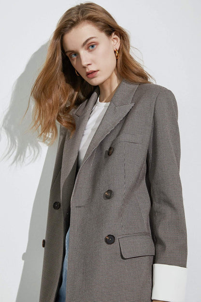 Herringbone Grey Oversized Blazer