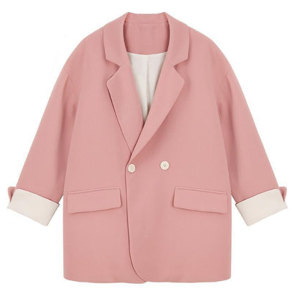 Double-breasted Casual Loose Women's Suit