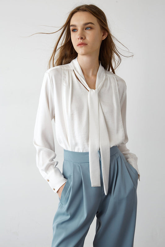 Eleni White Tie Shirt
