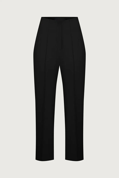 Exquisite and Fashionable High Waist Pocketed Straight Leg Pencil Pants