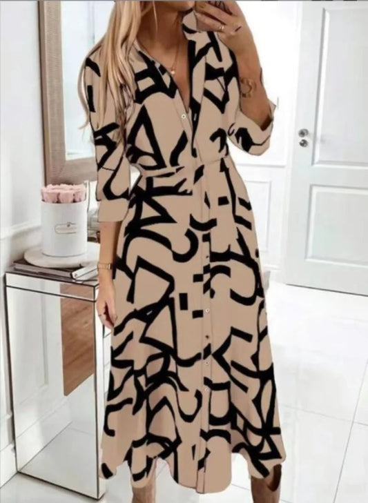 Jazmin Beautiful Autumn Dress Dress with Minimalist Everyday Styling