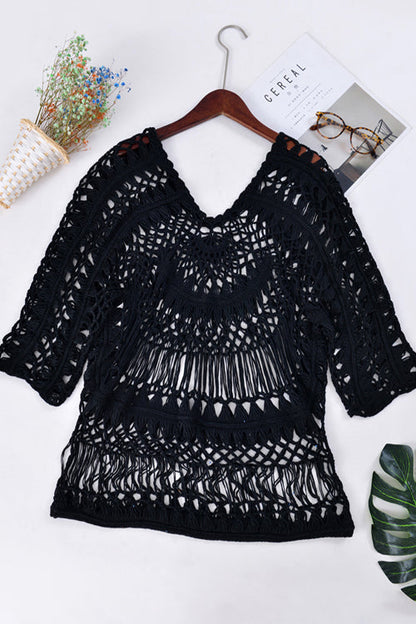 Flower Crochet Beach Blouse
