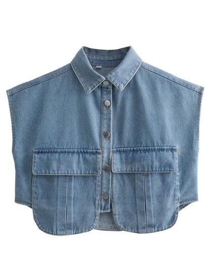 Pocket Denim Waistcoat