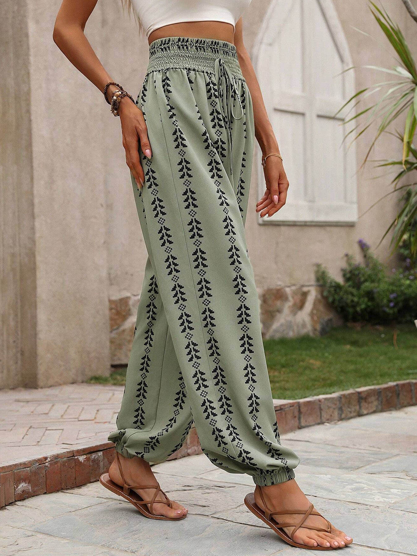 Versatile Grid Casual Pants