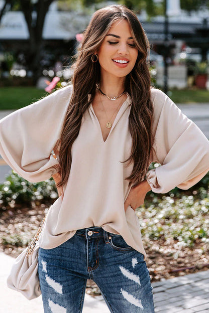 Enternally Bold V-Neck Long Sleeve Top - 3 Colors