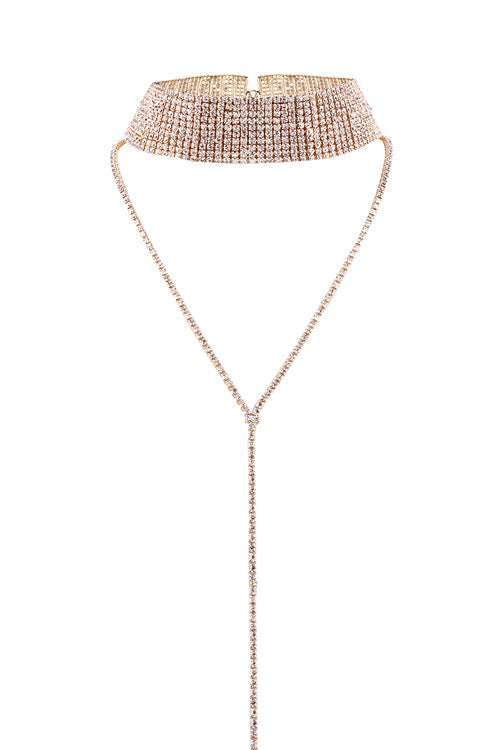 Crystal Shiny Tiered Choker