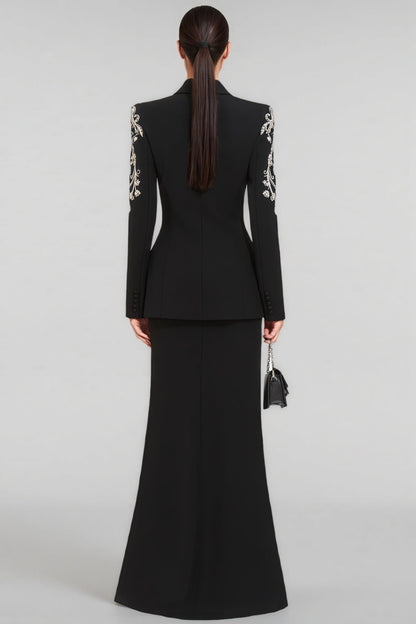 Finald Diamond Studded Maxi Dress Set