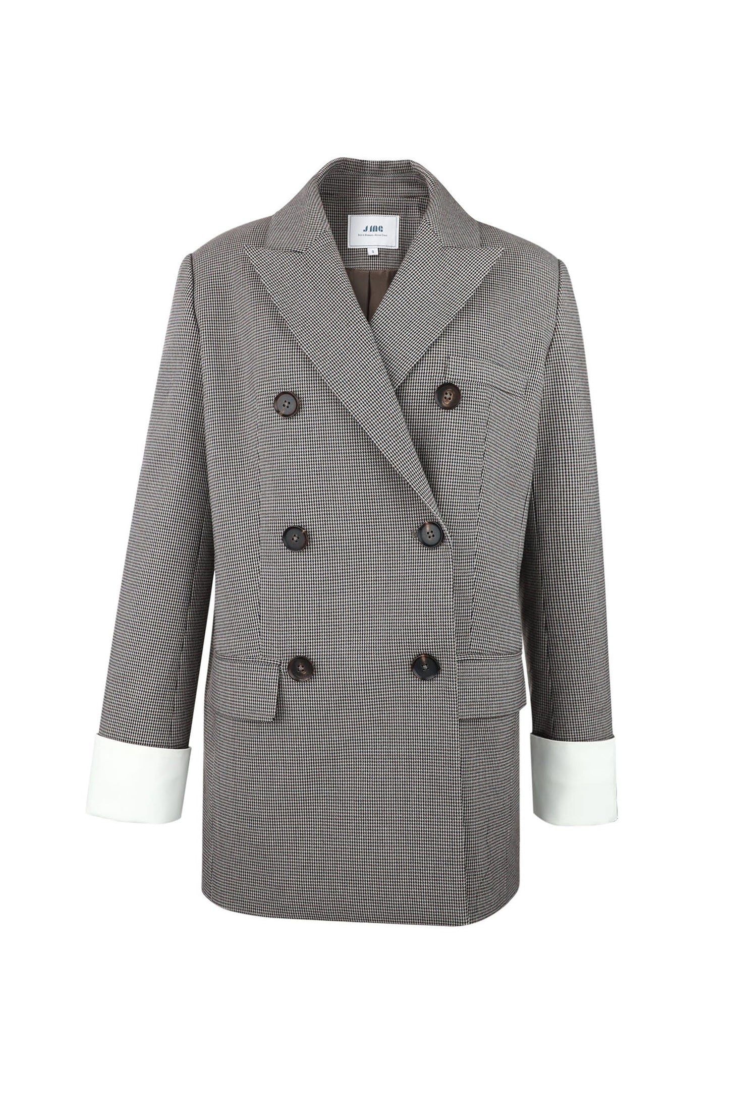 Herringbone Grey Oversized Blazer