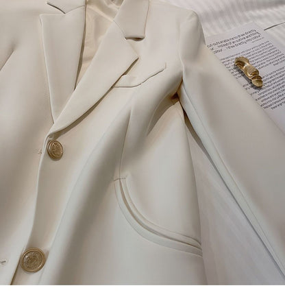 Beige H-shaped blazer
