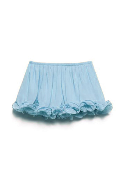 Romantic Drama Chiffon Wavy Ruffles Elastic Waist Loose Shorts (Shipped Within 24 Hours)