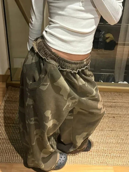 American Hot Chick Camo Baggy Sweatpants