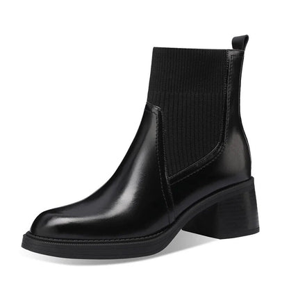 British style stretch slim fit sock boots