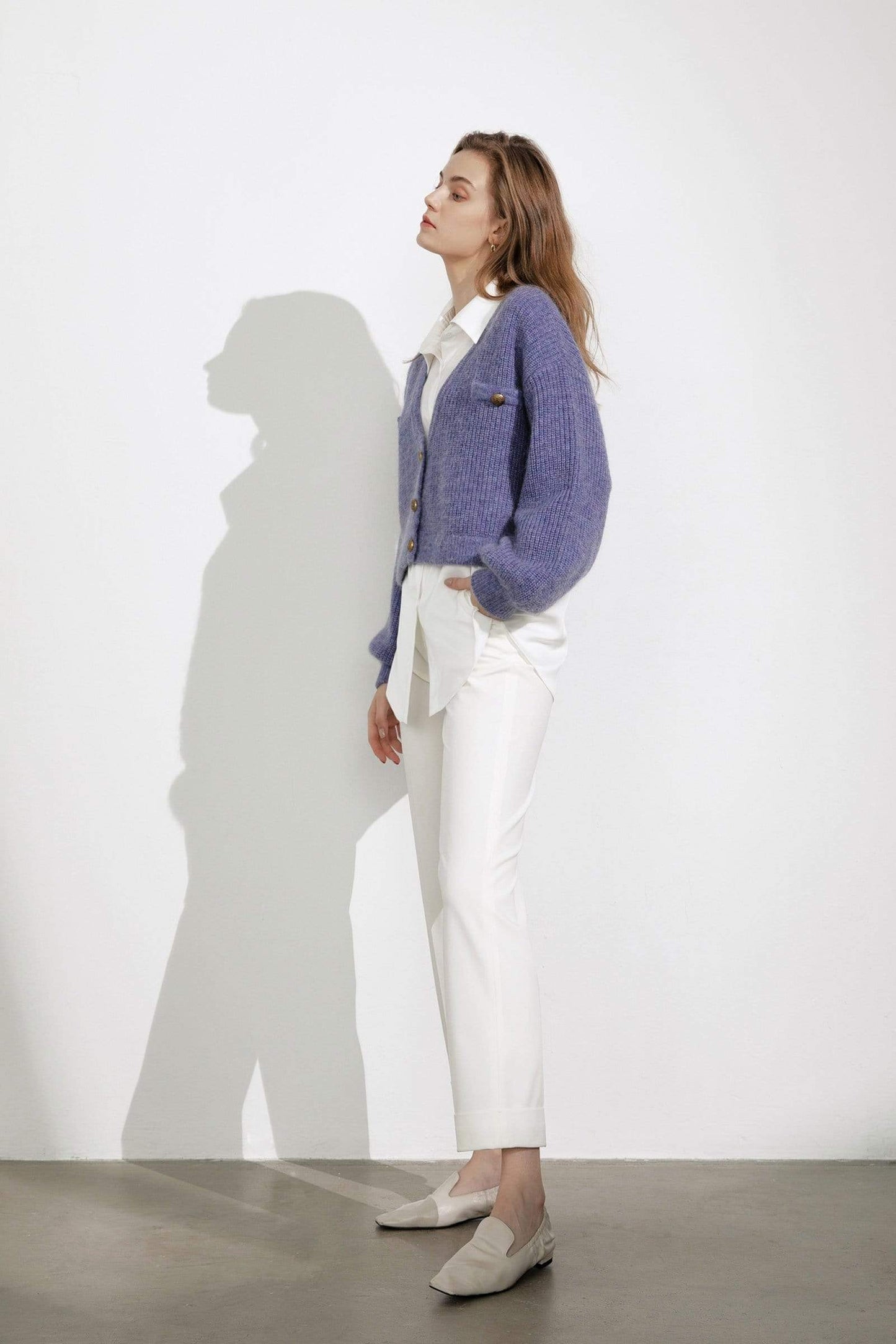 Elsie Purple Oversized Cardigan